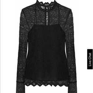 Theory 2 piece lace top with camisole